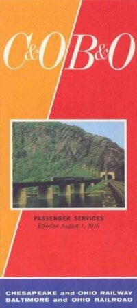 C&O B&O 1970 Passenger Time Table