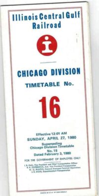 Southern Pacific Houston Div Timetable 1978