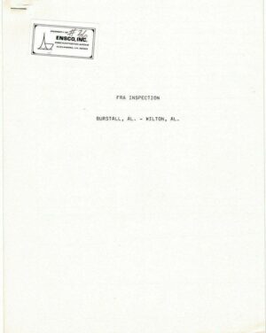 Southern-Rwy-FRA-Inspection-Burstall-AL-to-Wilton-AL-1980-FREE-SHIP-401746421170