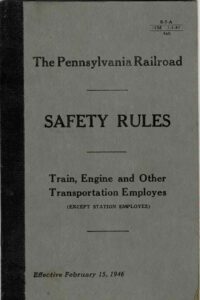 Pennsylvania Railroad, Safety Rules 1946