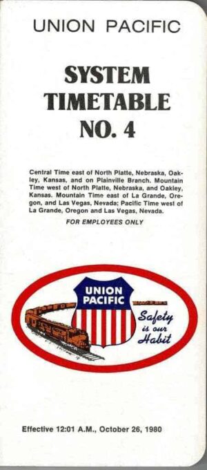 Union-Pacific-System-employee-timetable-No-4-Dated-October-26-1980-FREE-SHIP-163373649300
