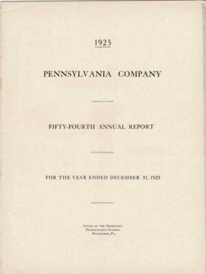 1925-Pennsylvania-Company-54th-Annual-Report-FREE-SHIP-163334941611