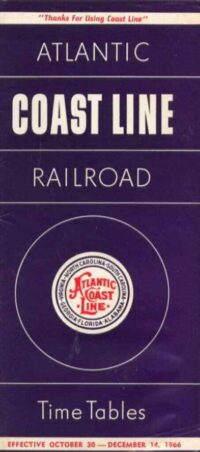 Atlantic Coast Line 1966 Passenger Time Table