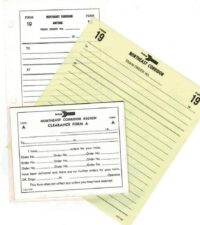 Northeast Corridor Amtrak Train Order Forms