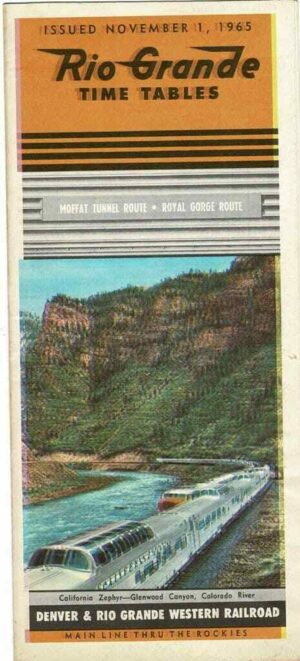 Rio-Grande-Timetable-November-1-1965-FREE-SHIP-402037998781