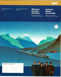 VIA Western Canada Services Network Timetable 1988
