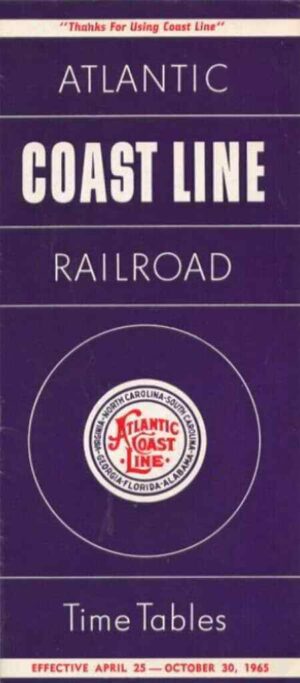 Atlantic-Coast-Line-1965-Passenger-Timetable-FREE-SHIP-401414649552