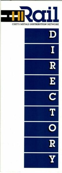 CSX Metals Distribution Network Directory Pamphlet