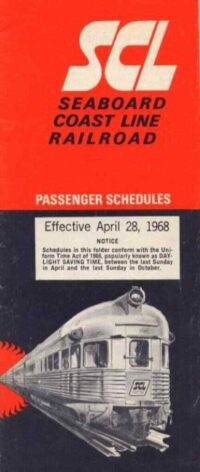 Seaboard Coast Line 1968 Passenger Time Table