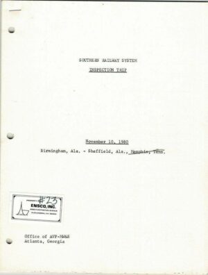 Southern-Rwy-FRA-Inspection-Trip-BirminghamAla-ShffieldALa-1980-FREE-SHIP-401746434722