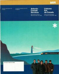 VIA Atlantic Canada Services Network Timetable 1988