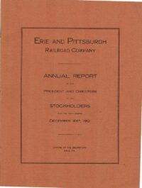 Erie & Pittsburgh 1912 Annual Report