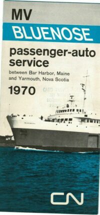 Canadian National Ferry Service MV Bluenose 1970
