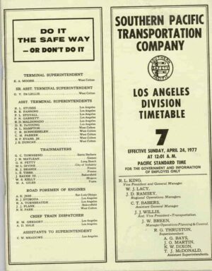 Southern-Pacific-Los-Angeles-Division-Timetable-No-7-1977-FREE-SHIP-163806755013