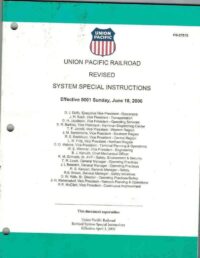 Union Pacific Revised System Special Instructions 2006