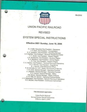Union-Pacific-Railroad-Revised-System-Special-Instructions-June-2006-FREE-SHIP-401964515883