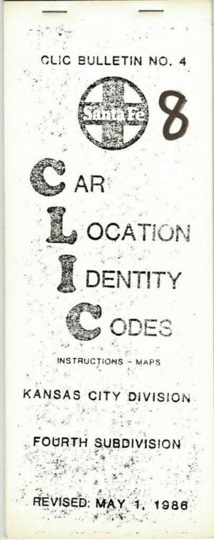 CLIC-Santa-Fe-Kansas-City-Division-Fourth-Subdivision-1986-FREE-SHIP-401819667024