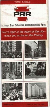 Pennsylvania Railroad, Time Table 1966