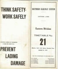 Southern Railway Eastern Div Timetable 1971