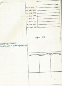 Southern Railway Track Chart FRA Dothan - Birmingham  1980