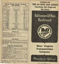 B&O 1948 Passenger Timetable