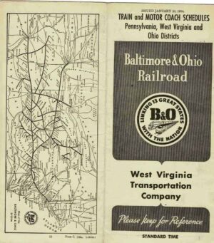 Baltimore-Ohio-West-Virginia-Transportation-Company-1954-Timetable-FREE-SHIP-401780847505