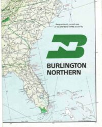 Burlington Northern System Map Circa Late 1970s Early 1980s Railroad Map