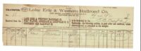 Lake Erie & Western, 1908 Way Bill, Naptha (Naphtha)
