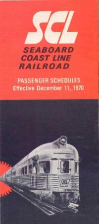 Seaboard Coast Line 1970 Passenger Time Table