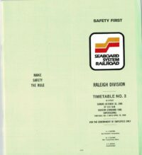 Seaboard System Raleigh Div Timetable 1984