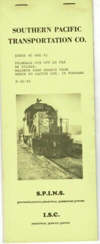 Southern Pacific Zones 40/41 Palmdale cut off 1985