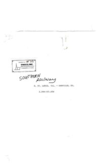 Southern Railway E. St. Louis to Danville 1980