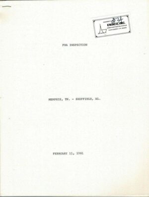 Southern-Rwy-FRA-Inspection-Memphis-TN-to-Sheffield-AL-1980-FREE-SHIP-163642003905
