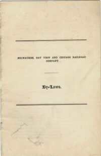 Bylaws for Milwaukee, Bay View & Chicago Railroad