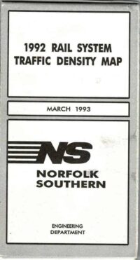Norfolk Southern 1992 Traffic Density Fold Out Map