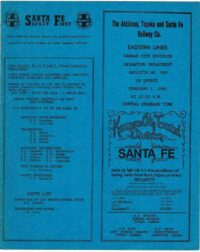 Santa Fe Kansas City Terminal Div Eastern Lines Bulletin No. 500 1981