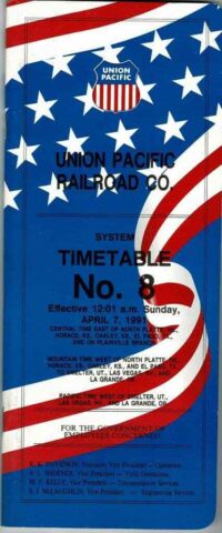 Union Pacific Employee Timetable 1991