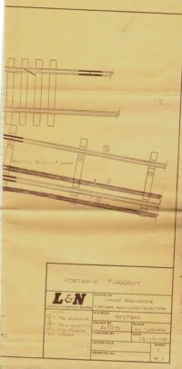 Louisville & Nashville Portable Turnout Diagrams 1975