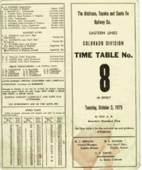 Santa Fe, Colorado Div Employee Timetable