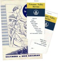 B&O Passenger Time Table, Service Discontinuation, 1970