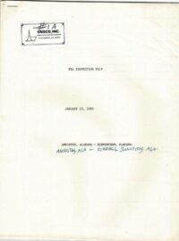 Southern Railway, FRA Inspection Track Chart, 1981 Anniston to Birmingham