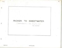 Santa Fe Brownwood Yard, Ricker to Sweetwater Track Chart 1978