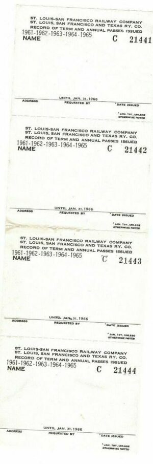 St-Louis-San-Francisco-Railway-Co-Annual-Passes-FREE-SHIP-164056462098