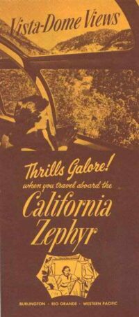 California Zephyr Brochure 1968, CBQ, WP, DRGW