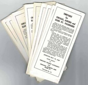 Chicago-Aurora-Elgin-Ry-Passengers-Timetable-1957-LOT-FREE-SHIP-401764261789