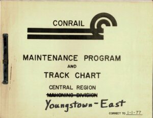 Conrail-Maintenance-Program-and-Track-Chart-Youngstown-East-1977-FREE-SHIP-163478158089