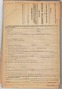 Louisville & Nashville, Lot of Stock Injured Forms