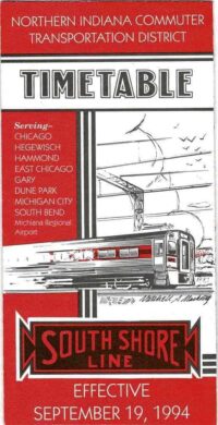 South Shore Line, NICTD 1994 Timetable