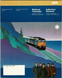 VIA National Timetable Network 1988